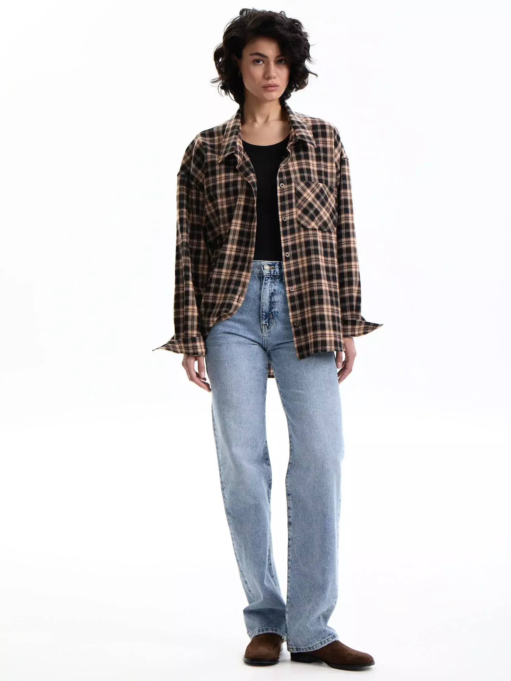 Джинсы relaxed straight синего цвета