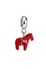 Подвеска "Лошадь" с красной эмалью
