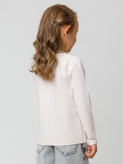 лонгслив  для девочки  КР 302831/бежевый 0403 к659