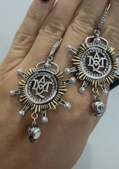 Серьги с подвеской штурвал Alexander McQueen