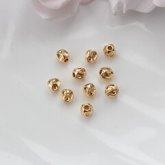 Бусина разделитель (спейсер), 6 мм, позолота, 5 штук, Р092