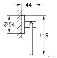 Держатель для туалетной бумаги GROHE Start, без крышки, цвет СуперCталь (41200DC0)