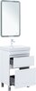 Aquanet 346041 Тумба Слим 50 напольная 2 ящ. цв.белый сатин (346041)