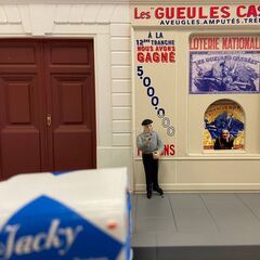 Citroen 2CV van Diorama: The sign painter Altaya 1:43