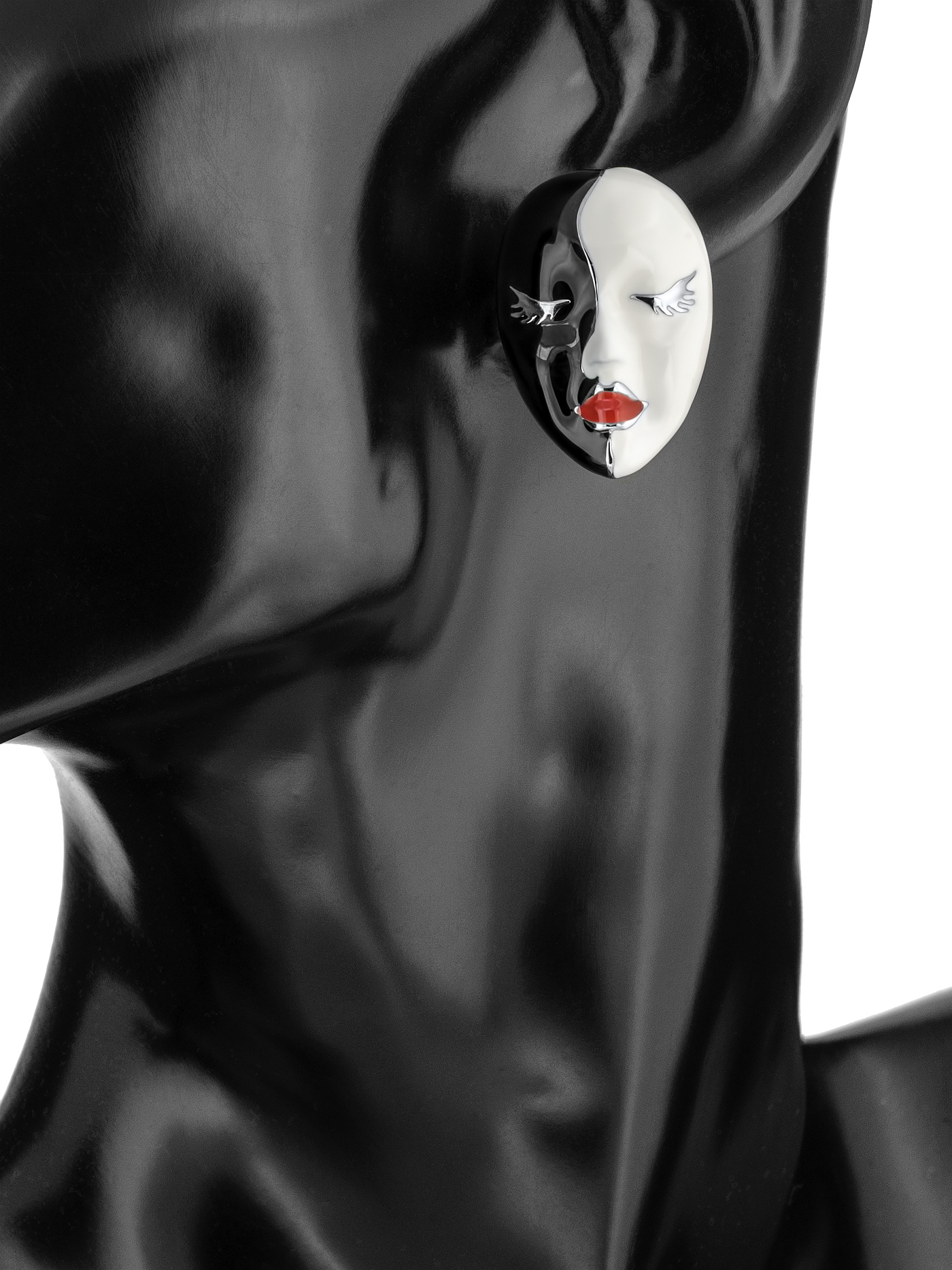 Крупные дизайнерские серьги Маски