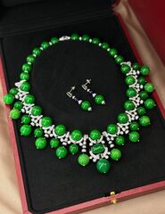 Комплект украшений колье + серьги в стиле CARTIER