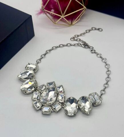 Колье-чокер ALEXANDRA RICH с кристаллами крупное