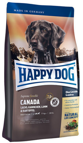 купить Happy Dog Supreme Sensible Adult Canada сухой корм для взрослых собак от 11 кг и щенков с 6 мес. с повышенной потребностью в энергии