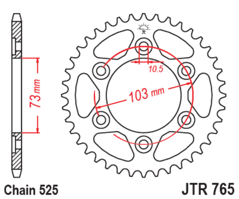 Звезда ведомая JTR765 43