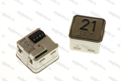 Кнопка (кнопочный модуль) MT42-IXRUS "21 этаж", квадратная, красная подсветка, Брайль