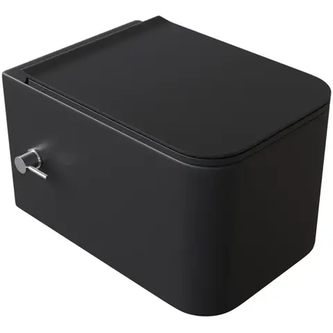 Boheme 970-SET-2-B Унитаз подвесной с функцией биде, Mane Черный матовый c крышкой