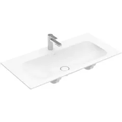Villeroy&Boch 4164ABR1 Раковина, Villeroy&Boch, Finion, ширина, мм-1000, глубина, мм-500, высота, мм-100, отверстия для смесителя-одно, перелив-есть, тип перелива-скрытый, декор-без декора, материал-TitanCeram, грязеотталкивающее покрытие-CeramicPlus фото