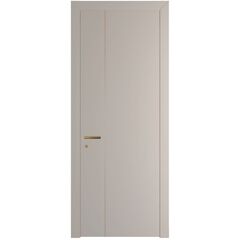Межкомнатная дверь 41PWB сэнд с латунным молдингом
