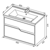 Aquanet 212663 Тумба с раковиной Aquanet Модена 85 белый (212663)