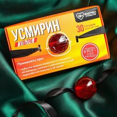 Леденец-кляп «Усмирин» со вкусом клубники со сливками - 30 гр. - 