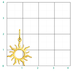 л50277  - Подвеска ЯРИЛО-СОЛНЦЕ из лимонного золота 585пр