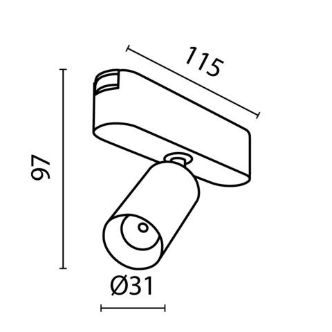 Магнитный трековый светильник Maytoni Focus LED TR103-1-5W3K-M-B