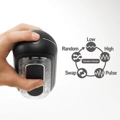 Черный мастурбатор Tenga Flip Zero Gravity с вибрацией - 