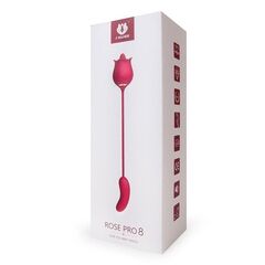 Розовый вибромассажер Rose Pro 8 - 