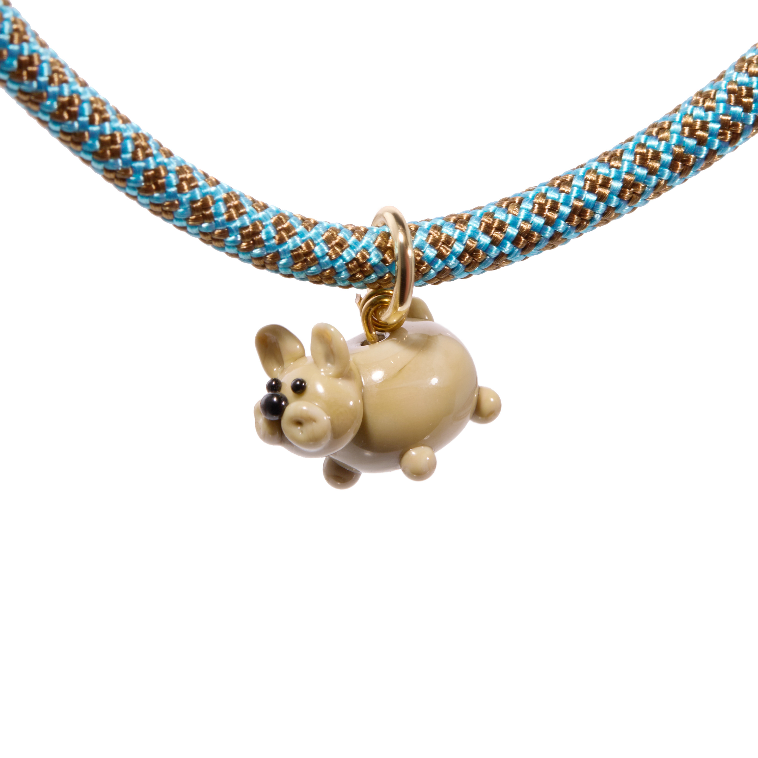 HOLLY JUNE Колье Knitted Cutie Necklace - French Bulldog