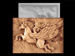 Силиконовый молд № 441 панно Пегас силуэтное