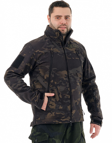 Куртка Альфа (софт-шелл, черн.мультикам) 7.62 Novatex