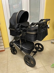 Детская коляска Luxmom 555 3в1 (черный)