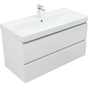 Aquanet 328002 Тумба с раковиной Вега 100 2 ящ. цв.белый глянец (328002)