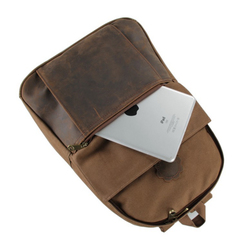 Рюкзак из кожи и ткани River 9004C