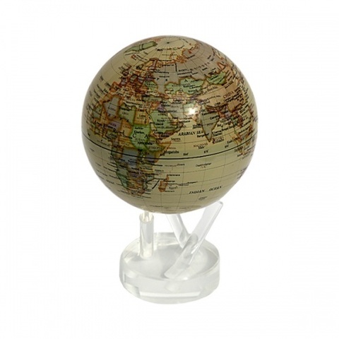 Глобус MOVA GLOBE Политическая карта мира, бежевый (16,5см)