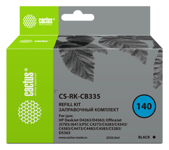 Заправочный набор Cactus CS-RK-CB335 черный 2x30мл для HP DJ D4263/D4363/OJ J5783/J6413