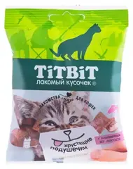 Titbit Хрустящие подушечки для кошек с паштетом из лосося 30г