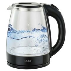 Чайник электрический Econ, ECO-1845KE, 1.8 л, 1500 Вт, ск нагр элем, стекло