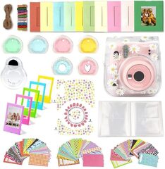 İnstax fotoaparat üzlüyü \ Instant Camera Case Mini 8 in1 bundle White Daisy