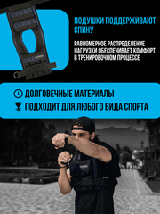 Жилет-утяжелитель Hard Training Filippov 18кг (синий), синий