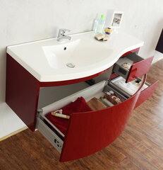 BelBagno BB1200DC/RL PROSPERO База под раковину подвесная с тремя выкатными ящиками BB1200DC/RL, Rosso Lucido фото