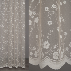 Тюль жаккард, пр-во Турция, ш. 285 см, св.бежевый