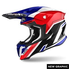 Кроссовый шлем Airoh Twist 2.0 Shaken красно синий размер L (59-60)