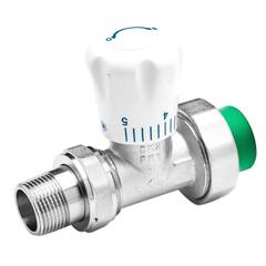 RIIFO Alba вентиль радиаторный прямой PP-R/латунь 25-3/4"НР зелёный