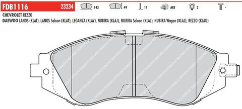 FDB1116 Тормозные колодки дисковые OE 'PREMIER'