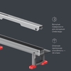 Am.Pm W01SC-S11-100-05SB MasterFlow Трап для душа линейный универс затвор Slim line 100см цвет сталь мат