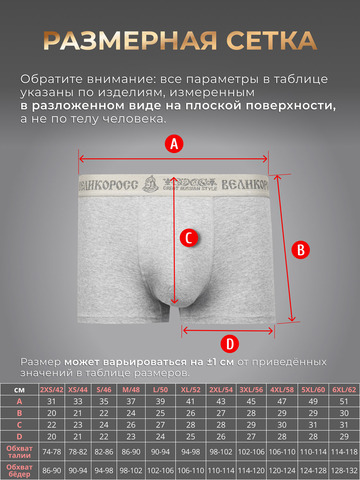 Комплект из 3-х трусов боксеров - «Серый меланж»