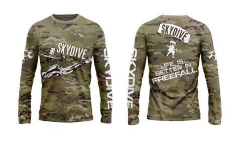 Джерси парашютная скайдайв (Skydive) Multicam зелёная