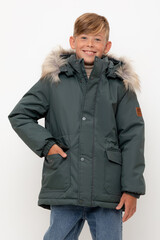 пальто  для мальчика  ВК 36096/8 УЗГ (122-158)