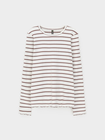 лонгслив  для девочки  КР 302820/сахар,капучино,полоска к633