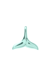 Подвеска из серебра "Хвост кита" голубая