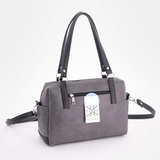 Сумка Саломея 1105 македония серый + черный