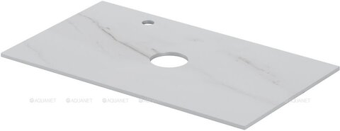 Aquanet 345781 Столешница Flat 80 отв. слева цв. мрамор (345781)