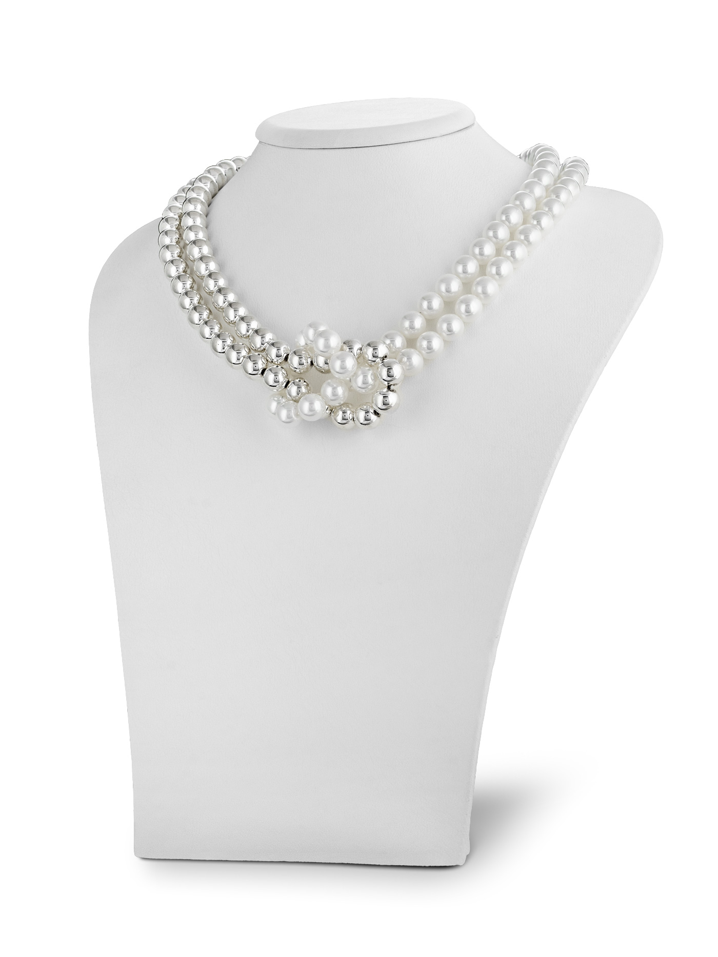 Колье чокер с жемчугом и гематитом