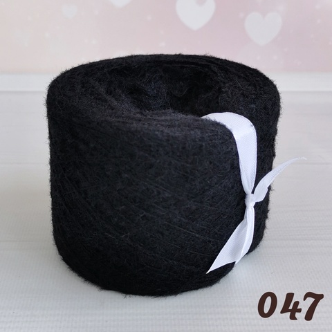 Фетровая пряжа 900м/100г, 047 Черный